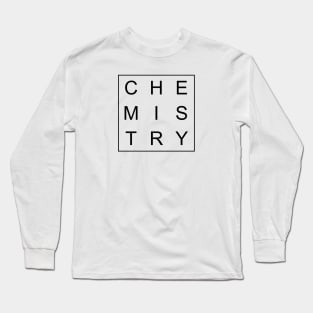 minimalist and simple design chemistry white word Long Sleeve T-Shirt